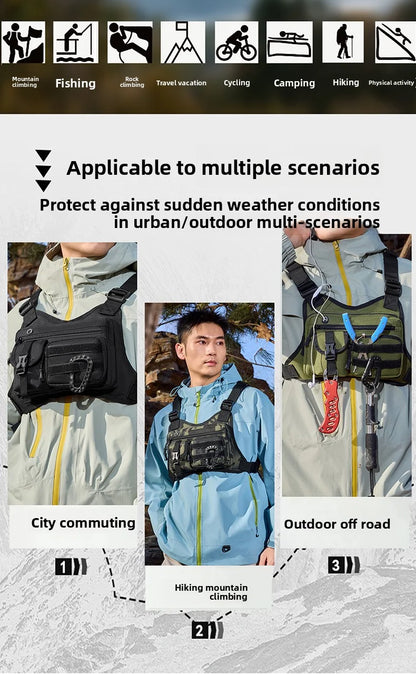 Outdoor Tactical Vest Multi-Functional Waterproof Wear-resistant Vest Backpack Men's Tactical Chest Bag for Hunting