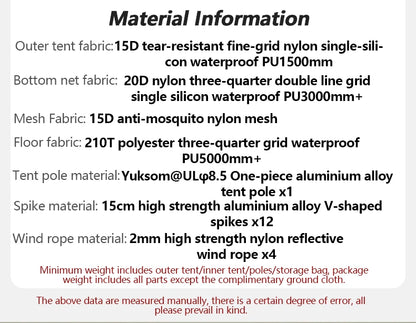 Naturehike Mongar 2 UL/PRO/Base Tent Camping 1-3 Person Tent Outdoor Travel 15D Waterproof Ultralight Backpacking Shelter Tent