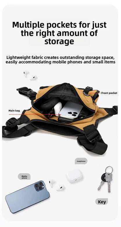 Outdoor Tactical Vest Multi-Functional Waterproof Wear-resistant Vest Backpack Men's Tactical Chest Bag for Hunting