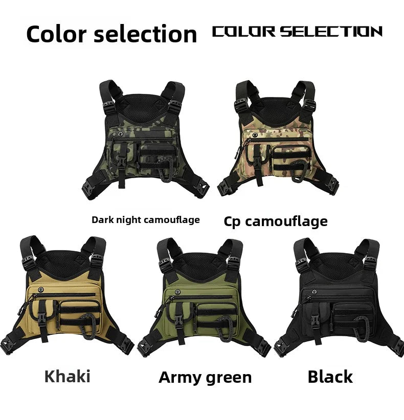 Outdoor Tactical Vest Multi-Functional Waterproof Wear-resistant Vest Backpack Men's Tactical Chest Bag for Hunting