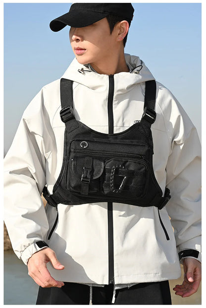 Outdoor Tactical Vest Multi-Functional Waterproof Wear-resistant Vest Backpack Men's Tactical Chest Bag for Hunting