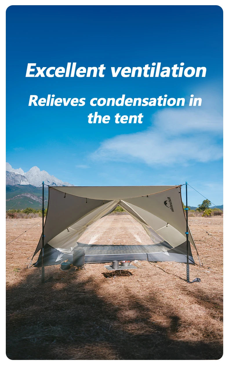 Naturehike Mongar 2 UL/PRO/Base Tent Camping 1-3 Person Tent Outdoor Travel 15D Waterproof Ultralight Backpacking Shelter Tent