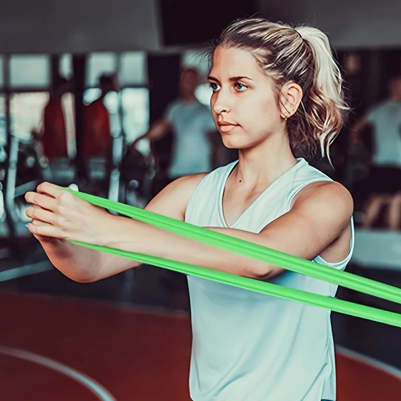 4 Pack Yoga Resistance Bands: TPE Elastic Stretch Bands for Physical Therapy, Fitness, Yoga, Pilates, Rehabilitation, and Stren