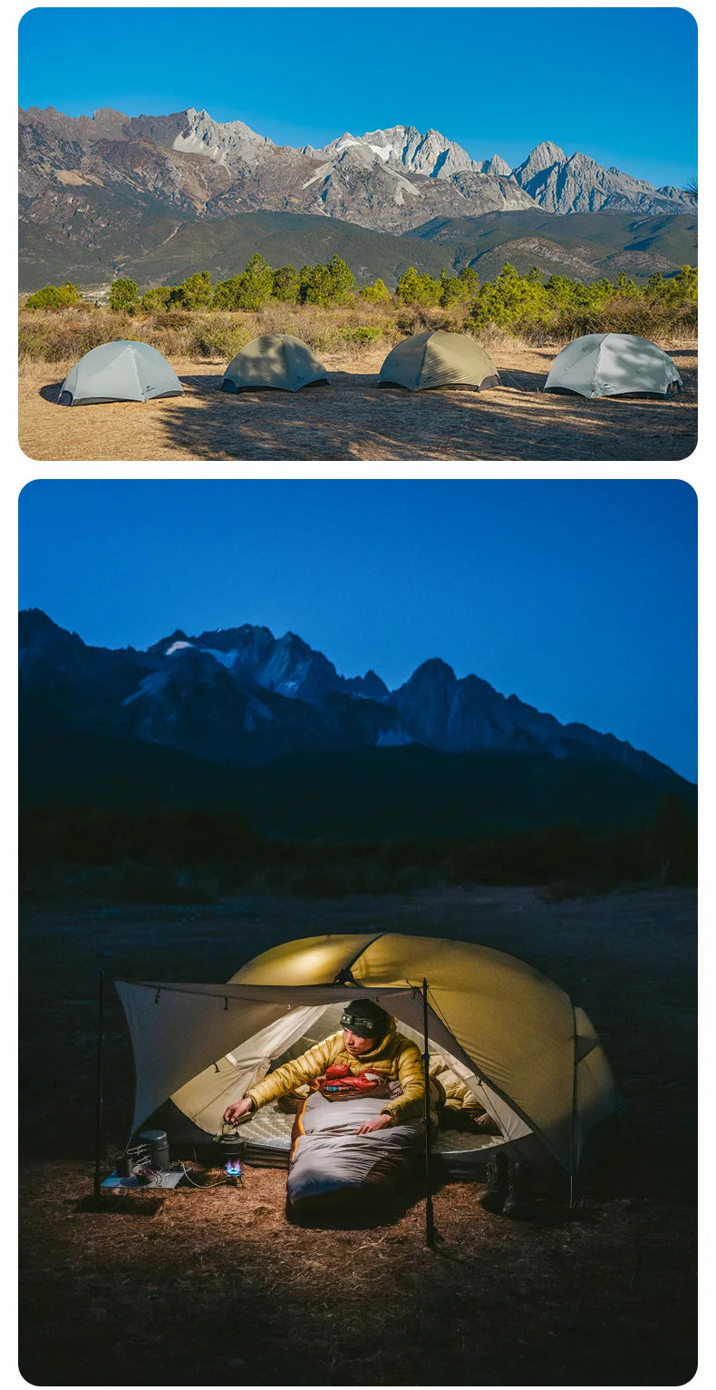 Naturehike Mongar 2 UL/PRO/Base Tent Camping 1-3 Person Tent Outdoor Travel 15D Waterproof Ultralight Backpacking Shelter Tent
