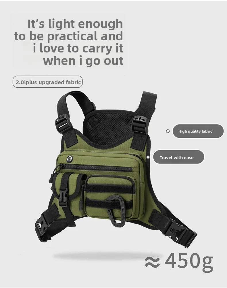 Outdoor Tactical Vest Multi-Functional Waterproof Wear-resistant Vest Backpack Men's Tactical Chest Bag for Hunting