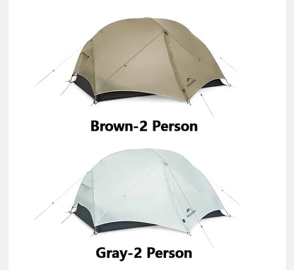 Naturehike Mongar 2 UL/PRO/Base Tent Camping 1-3 Person Tent Outdoor Travel 15D Waterproof Ultralight Backpacking Shelter Tent