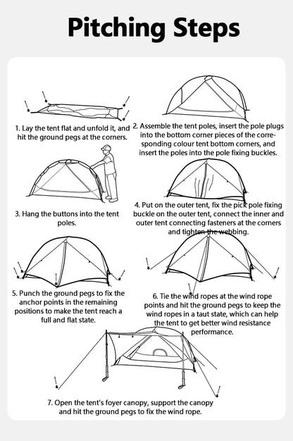 Naturehike Mongar 2 UL/PRO/Base Tent Camping 1-3 Person Tent Outdoor Travel 15D Waterproof Ultralight Backpacking Shelter Tent
