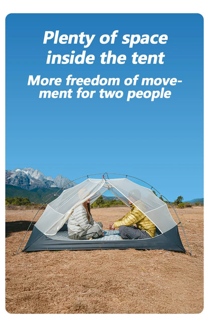 Naturehike Mongar 2 UL/PRO/Base Tent Camping 1-3 Person Tent Outdoor Travel 15D Waterproof Ultralight Backpacking Shelter Tent