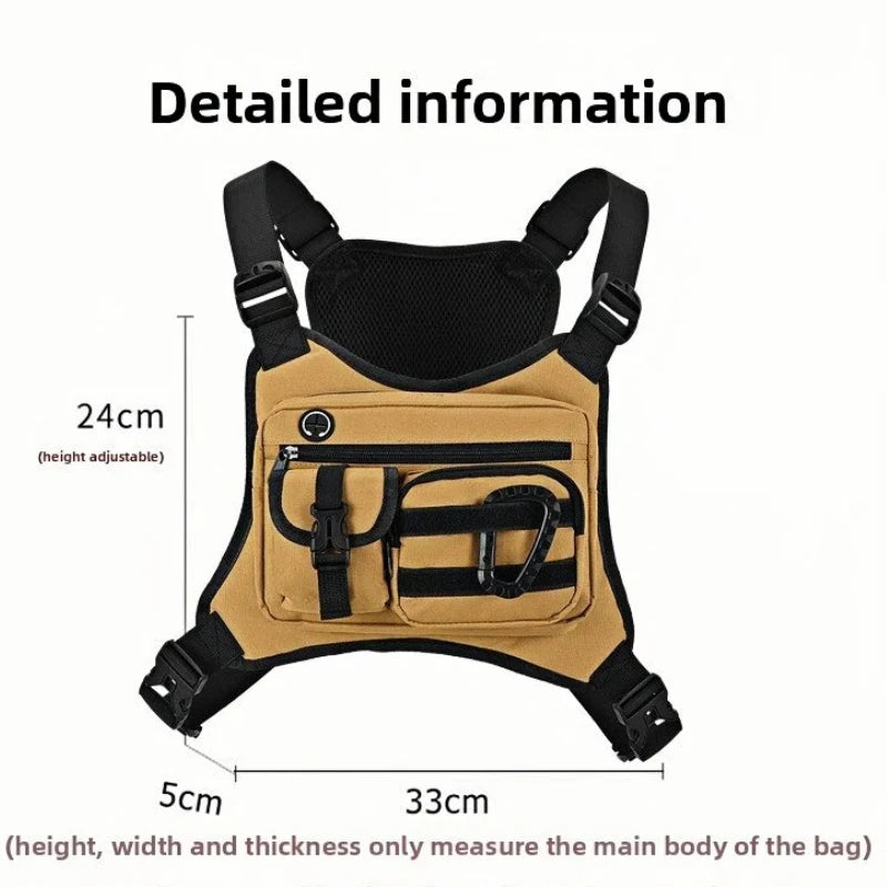 Outdoor Tactical Vest Multi-Functional Waterproof Wear-resistant Vest Backpack Men's Tactical Chest Bag for Hunting