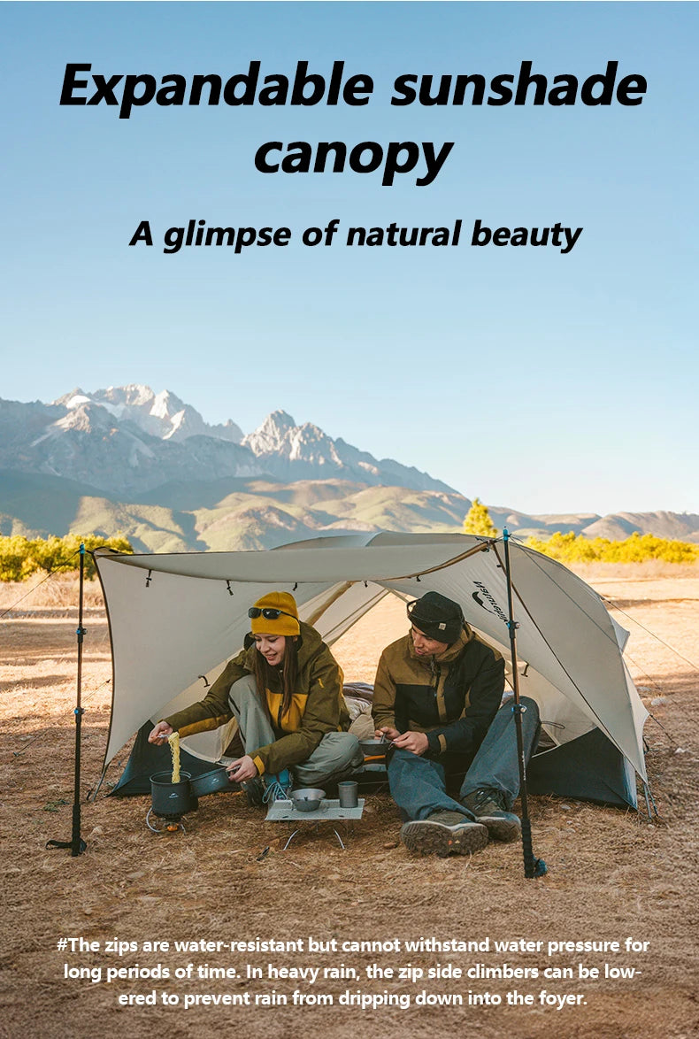 Naturehike Mongar 2 UL/PRO/Base Tent Camping 1-3 Person Tent Outdoor Travel 15D Waterproof Ultralight Backpacking Shelter Tent
