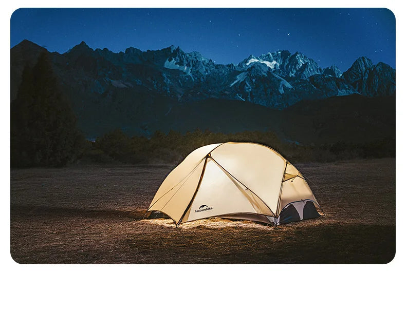 Naturehike Mongar 2 UL/PRO/Base Tent Camping 1-3 Person Tent Outdoor Travel 15D Waterproof Ultralight Backpacking Shelter Tent