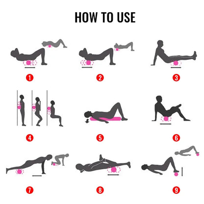 30/33cm Fitness Foam Roller Yoga Massage Roller EPP Pilates Foam Body Muscle Massage Roller Therapy Exercises Gym Home Exercise